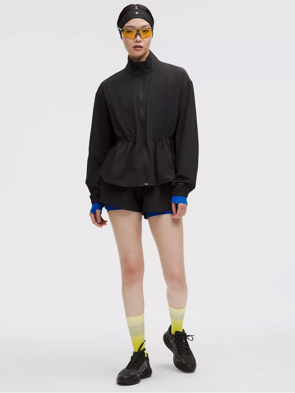 Lululemon UV-Protective Cinch-Waist Running Jacket-black-NWT